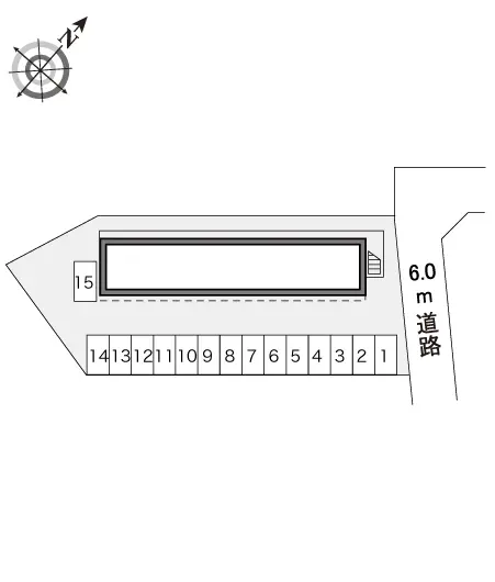 ★手数料０円★大崎市古川大幡字道上　月極駐車場（LP）